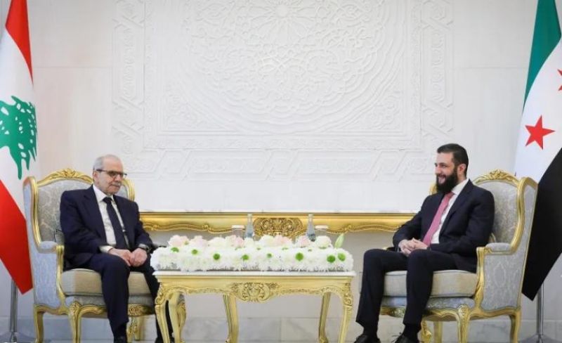 الشرع وسلام يبحثان القضايا العالقة بين سوريا ولبنان