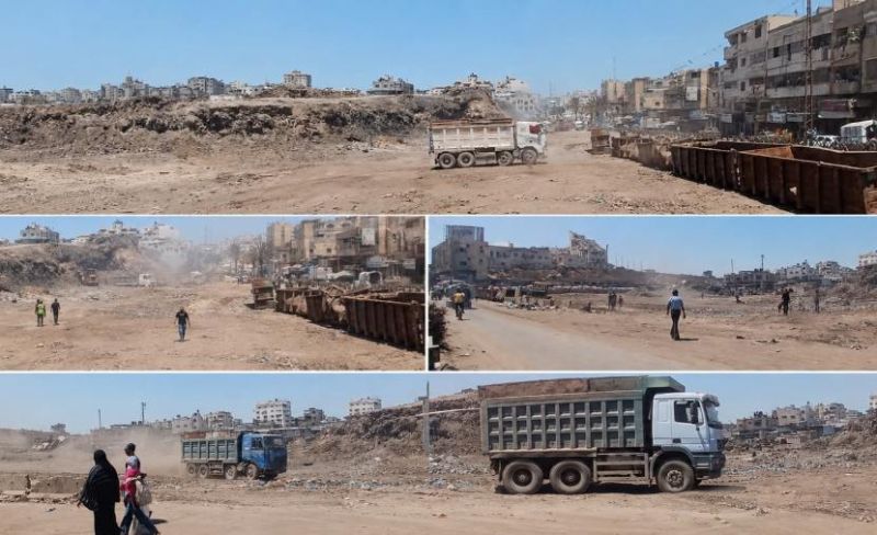 ترحيل 280 ألف متر مكعب من نفايات سوق فراس بغزة