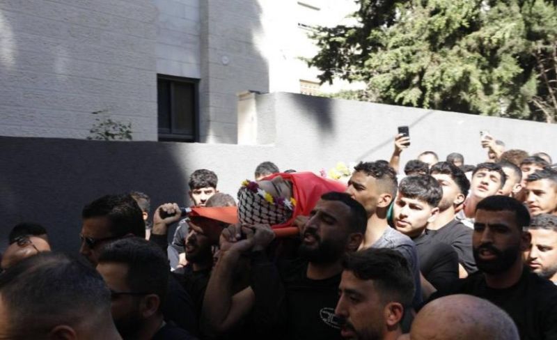 جماهير فلسطينية تشيع الشهيد فادي النعسان في المغير
