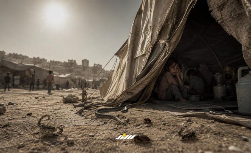 حين يصبح المأوى فخًا.. العقارب والأفاعي رُعب يلاحق النازحين في غزة