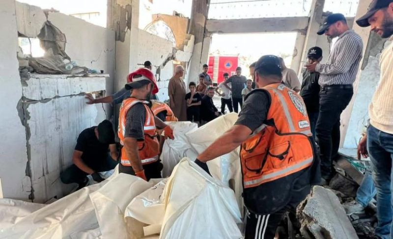 انتشال جثامين 14 شهيداً من أنقاض عمارة التاج بغزة