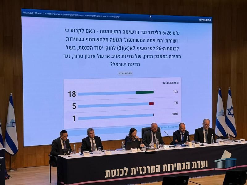 لجنة الانتخابات الإسرائيلية تقرر شطب ترشح القائمة المشتركة وأبو شحادة وكسيف والموحدة