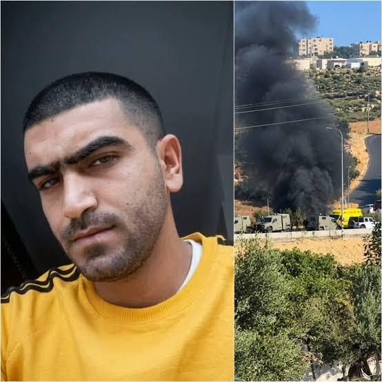 تسليم جثمان الشهيد شادي العجارمة في بيت أولا بعد احتجازه يومين