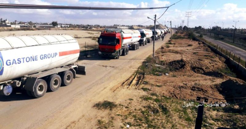 دخول 5 شاحنات غاز إلى قطاع غزة اليوم الأربعاء